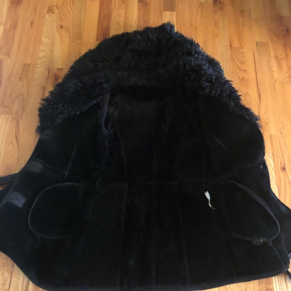 Black Shearling Coat - Picture 2 of 12